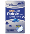 LINES PETALO SOFT SOTTILE NOTTE CON ALI IPOALLERGENICO 12 PEZZI