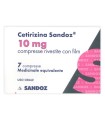 CETIRIZINA SANDOZ 10 MG COMPRESSE RIVESTITE CON FILM 10 MG COMPRESSE RIVESTITE CON FILM 7 COMPRESSE IN BLISTER PVC/ALU