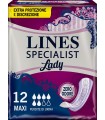 LINES SPECIALIST MAXI X 12 AUSILIO ASSORBENTE SAGOMATO UTILIZZABILE CON L'AUSILIO DI MUTANDA ELASTICIZZATA RIUTILIZZABILE