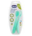 CHICCO CUCCHIAIO SILICONE MASCHILE BI PACK 6M+